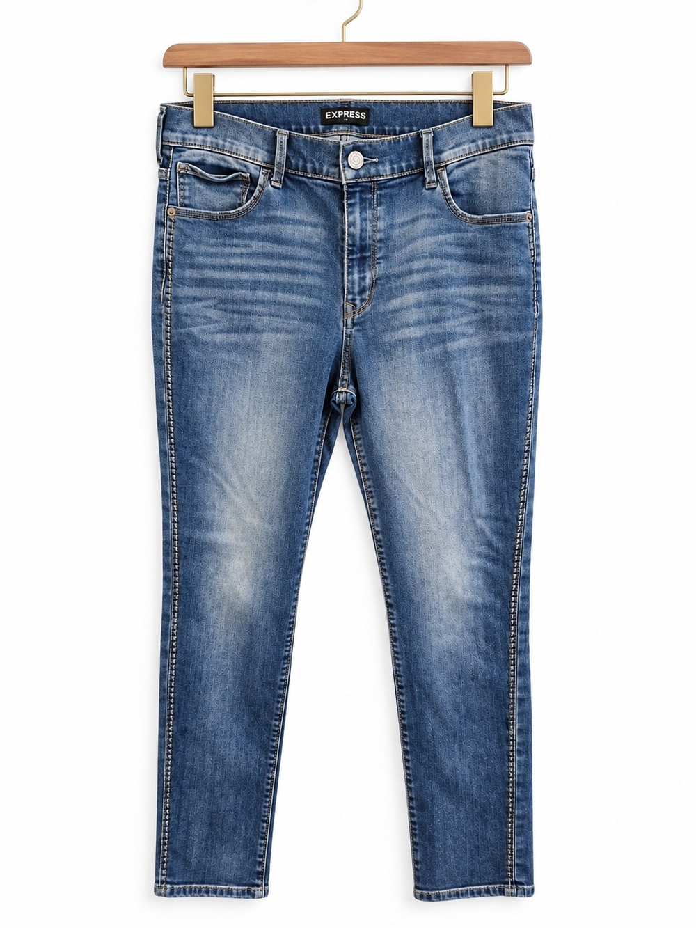 Express Women’s 14 High Rise Cropped Legging Jeans Medium Wash Denim